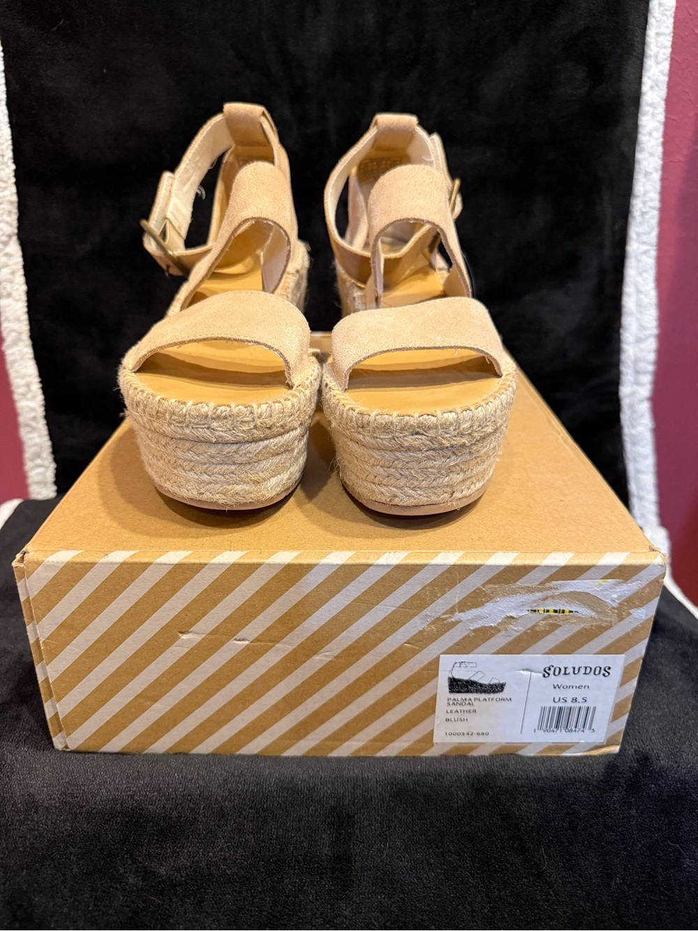 ⚜️ SOLUDOS tan suede wedge espadrilles sz 8.5